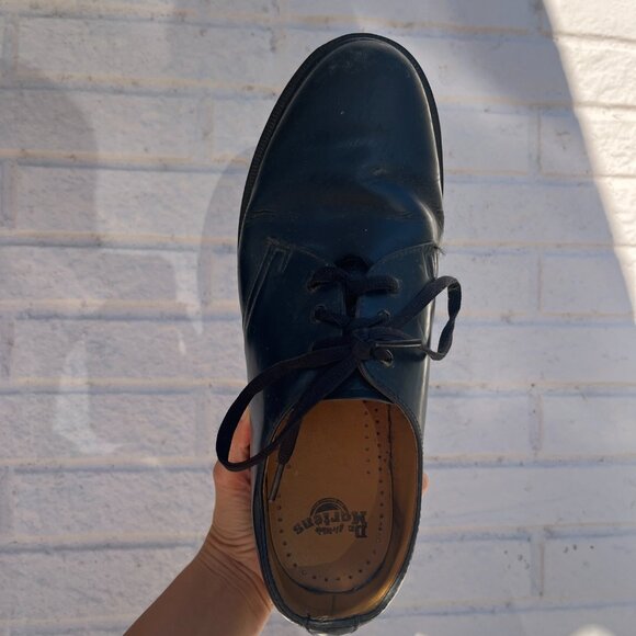 Vintage Dr. Martens Navy Derby Shoes / England / Smooth Leather - Picture 2 of 5